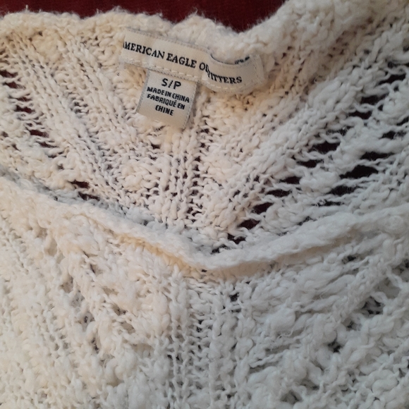 ❤ White American Eagle AE Knit Sweater Size S - Picture 3 of 5